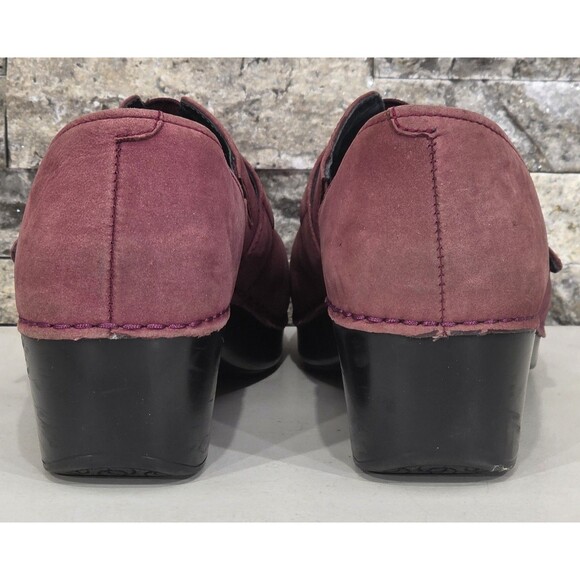 Dansko Tamara Professional Clogs Nubuck Leather Buckle Comfort Shoe Wine 40 | 10 - Picture 8 of 13